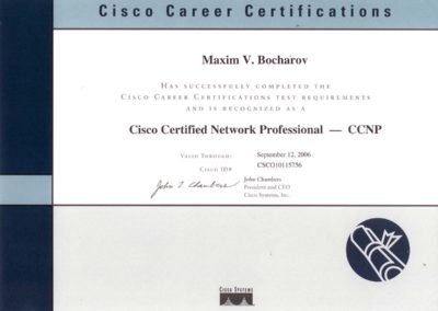 Certificate Cisco CCNP