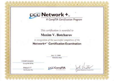 Certificate CompTIA Network+
